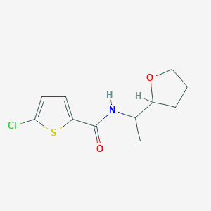 molecular formula C11H14ClNO2S B4179681 5-chloro-N-[1-(tetrahydro-2-furanyl)ethyl]-2-thiophenecarboxamide 