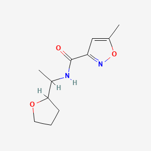 molecular formula C11H16N2O3 B4179687 5-methyl-N-[1-(tetrahydro-2-furanyl)ethyl]-3-isoxazolecarboxamide 