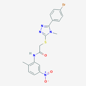 2-{[5-(4-bromophenyl)-4-methyl-4H-1,2,4-triazol-3-yl]sulfanyl}-N-{5-nitro-2-methylphenyl}acetamide