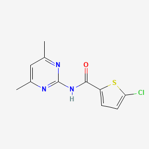 molecular formula C11H10ClN3OS B4179690 5-chloro-N-(4,6-dimethyl-2-pyrimidinyl)-2-thiophenecarboxamide 