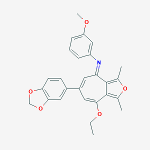 6-(1,3-benzodioxol-5-yl)-4-ethoxy-N-(3-methoxyphenyl)-1,3-dimethylcyclohepta[c]furan-8-imine