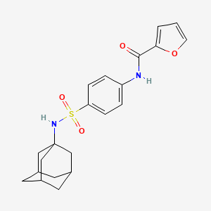 molecular formula C21H24N2O4S B4179731 N-{4-[(1-adamantylamino)sulfonyl]phenyl}-2-furamide 