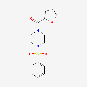 molecular formula C15H20N2O4S B4179738 1-(phenylsulfonyl)-4-(tetrahydro-2-furanylcarbonyl)piperazine 