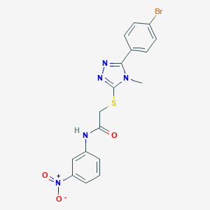 molecular formula C17H14BrN5O3S B417974 2-{[5-(4-bromophenyl)-4-methyl-4H-1,2,4-triazol-3-yl]sulfanyl}-N-(3-nitrophenyl)acetamide 