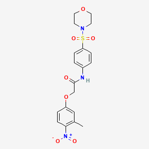 molecular formula C19H21N3O7S B4179743 2-(3-methyl-4-nitrophenoxy)-N-[4-(4-morpholinylsulfonyl)phenyl]acetamide 