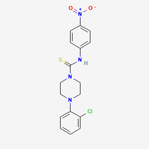 molecular formula C17H17ClN4O2S B4179756 4-(2-chlorophenyl)-N-(4-nitrophenyl)-1-piperazinecarbothioamide 