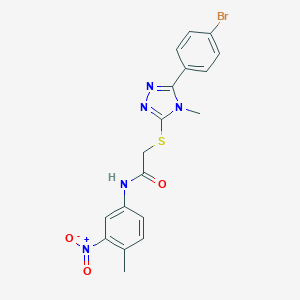 2-{[5-(4-bromophenyl)-4-methyl-4H-1,2,4-triazol-3-yl]sulfanyl}-N-{3-nitro-4-methylphenyl}acetamide