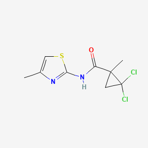 molecular formula C9H10Cl2N2OS B4179764 2,2-dichloro-1-methyl-N-(4-methyl-1,3-thiazol-2-yl)cyclopropanecarboxamide 