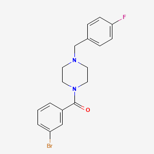molecular formula C18H18BrFN2O B4179778 1-(3-bromobenzoyl)-4-(4-fluorobenzyl)piperazine 