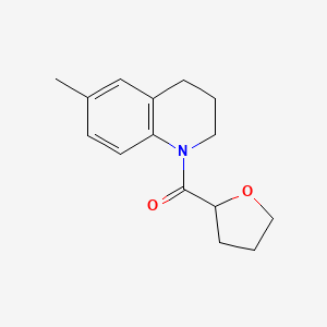 molecular formula C15H19NO2 B4179779 6-methyl-1-(tetrahydro-2-furanylcarbonyl)-1,2,3,4-tetrahydroquinoline 