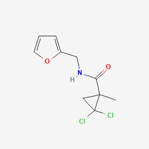 molecular formula C10H11Cl2NO2 B4179784 2,2-dichloro-N-(2-furylmethyl)-1-methylcyclopropanecarboxamide 