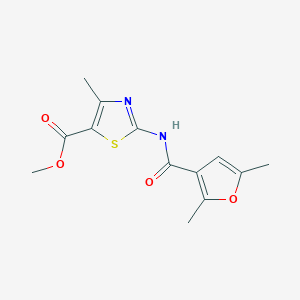 molecular formula C13H14N2O4S B4179789 methyl 2-[(2,5-dimethyl-3-furoyl)amino]-4-methyl-1,3-thiazole-5-carboxylate 