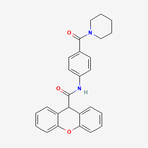 molecular formula C26H24N2O3 B4179791 N-[4-(1-piperidinylcarbonyl)phenyl]-9H-xanthene-9-carboxamide 