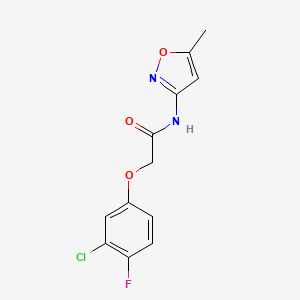 molecular formula C12H10ClFN2O3 B4179826 2-(3-chloro-4-fluorophenoxy)-N-(5-methyl-3-isoxazolyl)acetamide 