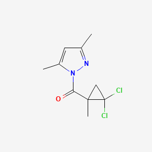 molecular formula C10H12Cl2N2O B4179827 1-[(2,2-dichloro-1-methylcyclopropyl)carbonyl]-3,5-dimethyl-1H-pyrazole 