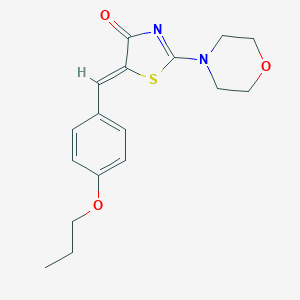 molecular formula C17H20N2O3S B417986 2-Morpholin-4-yl-5-(4-propoxy-benzylidene)-thiazol-4-one 