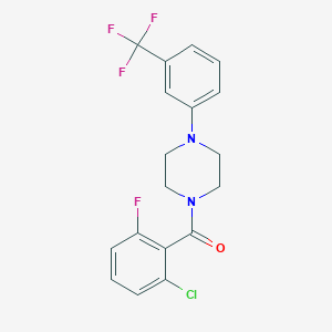molecular formula C18H15ClF4N2O B4179865 1-(2-chloro-6-fluorobenzoyl)-4-[3-(trifluoromethyl)phenyl]piperazine 