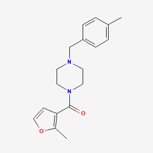 molecular formula C18H22N2O2 B4179880 1-(4-methylbenzyl)-4-(2-methyl-3-furoyl)piperazine 