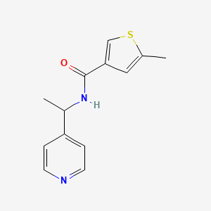5-methyl-N-[1-(4-pyridinyl)ethyl]-3-thiophenecarboxamide