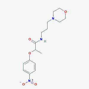 molecular formula C16H23N3O5 B4179892 N-[3-(4-morpholinyl)propyl]-2-(4-nitrophenoxy)propanamide 