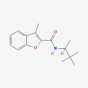 molecular formula C16H21NO2 B4179907 3-methyl-N-(1,2,2-trimethylpropyl)-1-benzofuran-2-carboxamide 