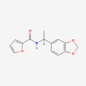 molecular formula C14H13NO4 B4179912 N-[1-(1,3-benzodioxol-5-yl)ethyl]-2-furamide 
