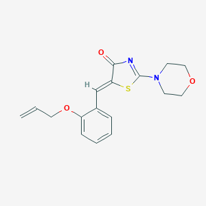 molecular formula C17H18N2O3S B417993 5-[2-(allyloxy)benzylidene]-2-(4-morpholinyl)-1,3-thiazol-4(5H)-one 