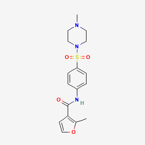 molecular formula C17H21N3O4S B4179934 2-methyl-N-{4-[(4-methyl-1-piperazinyl)sulfonyl]phenyl}-3-furamide 