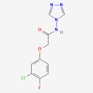 molecular formula C10H8ClFN4O2 B4179949 2-(3-chloro-4-fluorophenoxy)-N-4H-1,2,4-triazol-4-ylacetamide 