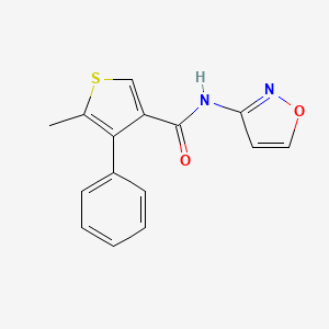 molecular formula C15H12N2O2S B4179954 N-3-isoxazolyl-5-methyl-4-phenyl-3-thiophenecarboxamide 