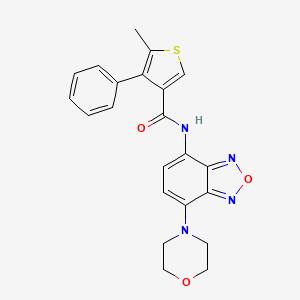 molecular formula C22H20N4O3S B4179959 5-methyl-N-[7-(4-morpholinyl)-2,1,3-benzoxadiazol-4-yl]-4-phenyl-3-thiophenecarboxamide 