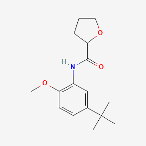 molecular formula C16H23NO3 B4179962 N-(5-tert-butyl-2-methoxyphenyl)tetrahydro-2-furancarboxamide 