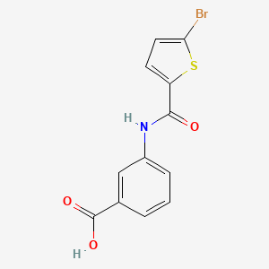 molecular formula C12H8BrNO3S B4179980 3-{[(5-bromo-2-thienyl)carbonyl]amino}benzoic acid 
