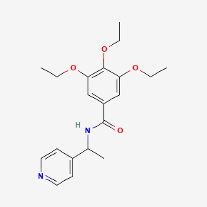 molecular formula C20H26N2O4 B4179986 3,4,5-triethoxy-N-[1-(4-pyridinyl)ethyl]benzamide 