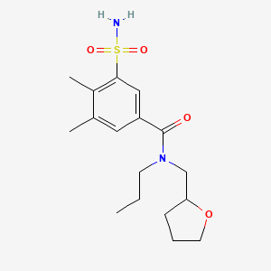 molecular formula C17H26N2O4S B4179990 3-(aminosulfonyl)-4,5-dimethyl-N-propyl-N-(tetrahydrofuran-2-ylmethyl)benzamide 