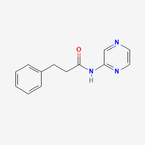 molecular formula C13H13N3O B4180001 3-phenyl-N-2-pyrazinylpropanamide 