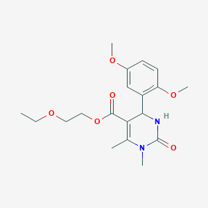 molecular formula C19H26N2O6 B418001 2-Ethoxyethyl 4-(2,5-dimethoxyphenyl)-1,6-dimethyl-2-oxo-1,2,3,4-tetrahydro-5-pyrimidinecarboxylate 