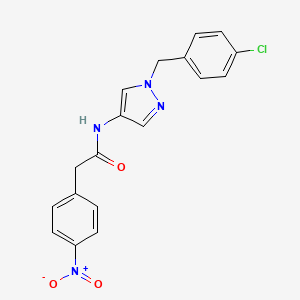 N-[1-(4-chlorobenzyl)-1H-pyrazol-4-yl]-2-(4-nitrophenyl)acetamide
