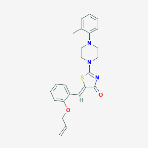 molecular formula C24H25N3O2S B418002 5-[2-(allyloxy)benzylidene]-2-[4-(2-methylphenyl)-1-piperazinyl]-1,3-thiazol-4(5H)-one 