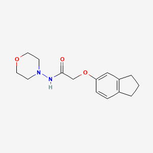 molecular formula C15H20N2O3 B4180032 2-(2,3-dihydro-1H-inden-5-yloxy)-N-4-morpholinylacetamide 