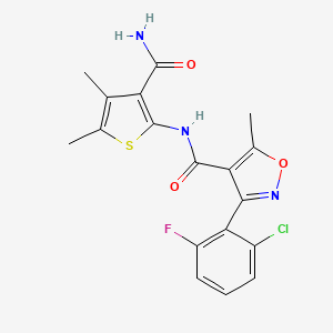N-[3-(aminocarbonyl)-4,5-dimethyl-2-thienyl]-3-(2-chloro-6-fluorophenyl)-5-methyl-4-isoxazolecarboxamide