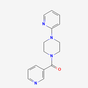 molecular formula C15H16N4O B4180080 1-(2-pyridinyl)-4-(3-pyridinylcarbonyl)piperazine 