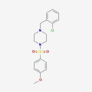 molecular formula C18H21ClN2O3S B418013 1-(2-Chloro-benzyl)-4-(4-methoxy-benzenesulfonyl)-piperazine 