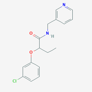 molecular formula C16H17ClN2O2 B4180145 2-(3-chlorophenoxy)-N-(3-pyridinylmethyl)butanamide 
