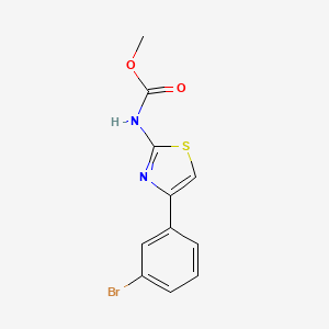 molecular formula C11H9BrN2O2S B4180159 methyl [4-(3-bromophenyl)-1,3-thiazol-2-yl]carbamate 
