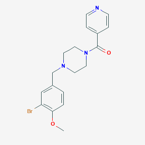 molecular formula C18H20BrN3O2 B418017 2-Bromo-4-[(4-isonicotinoyl-1-piperazinyl)methyl]phenyl methyl ether CAS No. 462098-39-1