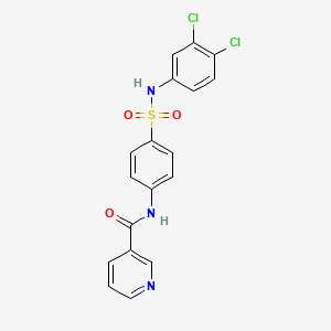N-(4-{[(3,4-dichlorophenyl)amino]sulfonyl}phenyl)nicotinamide