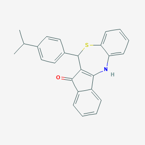 molecular formula C25H21NOS B418021 11-(4-Isopropyl-phenyl)-5,11-dihydro-10-thia-5-aza-dibenzo[a,g]azulen-12-one 