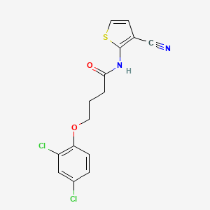 molecular formula C15H12Cl2N2O2S B4180232 N-(3-cyano-2-thienyl)-4-(2,4-dichlorophenoxy)butanamide 