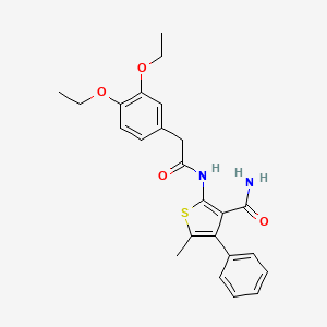 molecular formula C24H26N2O4S B4180234 2-{[(3,4-diethoxyphenyl)acetyl]amino}-5-methyl-4-phenyl-3-thiophenecarboxamide 